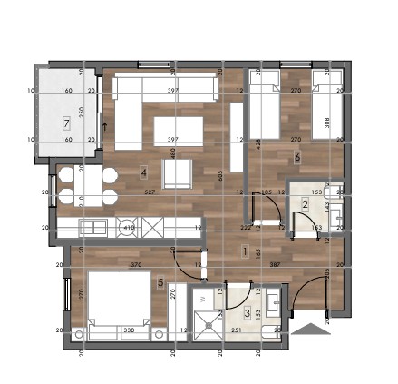 Two-bedroom apartment for sale in Donja Gorica, Podgorica
